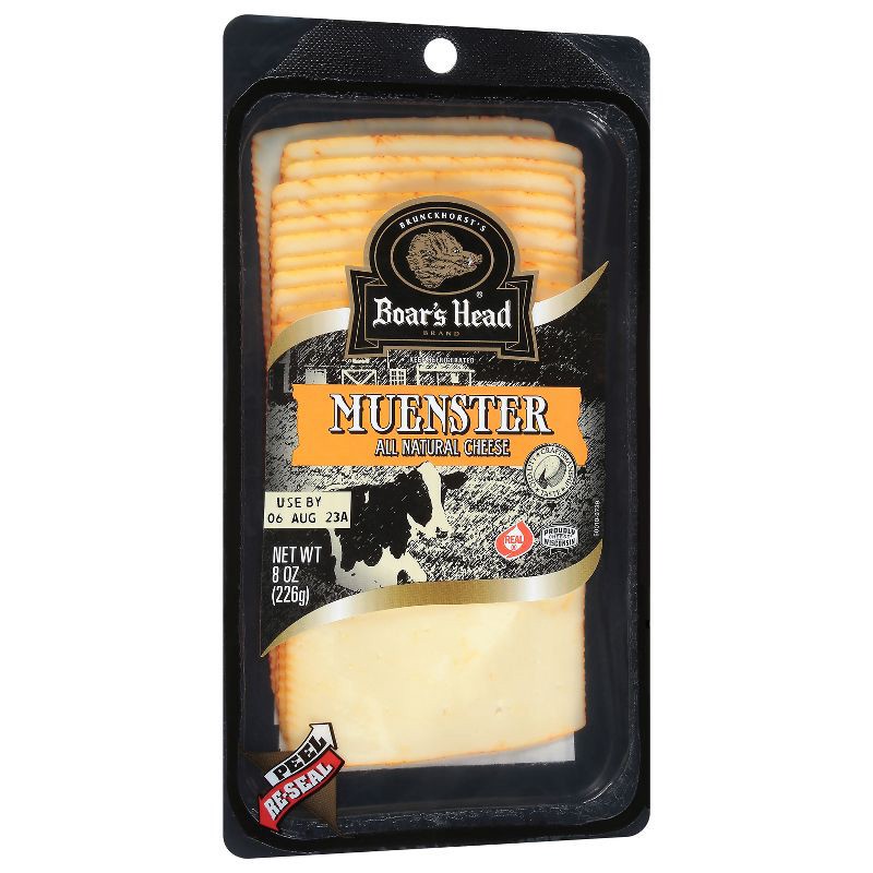 slide 3 of 6, Boar's Head Muenster Cheese - 8oz, 8 oz