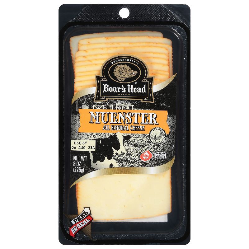 slide 1 of 6, Boar's Head Muenster Cheese - 8oz, 8 oz