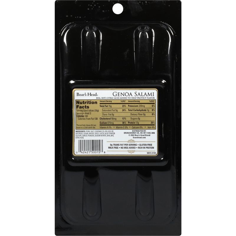 slide 6 of 8, Boar's Head Genoa Salami - 4oz, 4 oz