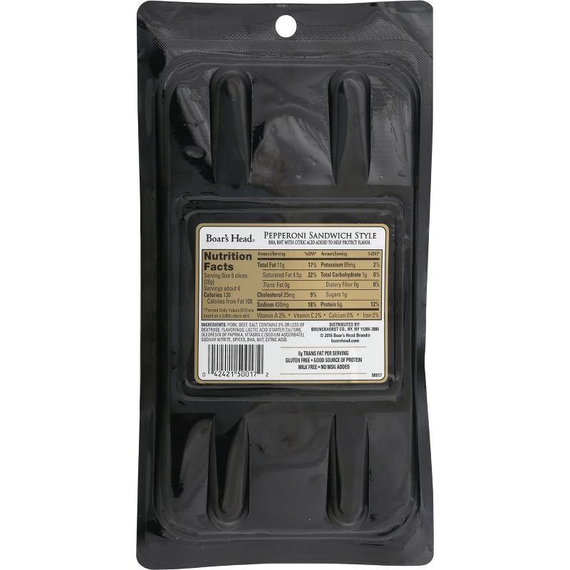 slide 6 of 8, Boar's Head Pepperoni - 4oz, 4 oz