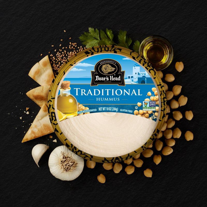 slide 4 of 5, Boar's Head Traditional Hummus - 10oz, 10 oz