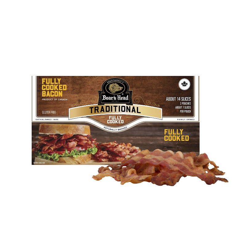 slide 4 of 4, Boar's Head Cooked Bacon - 2.29oz, 2.29 oz