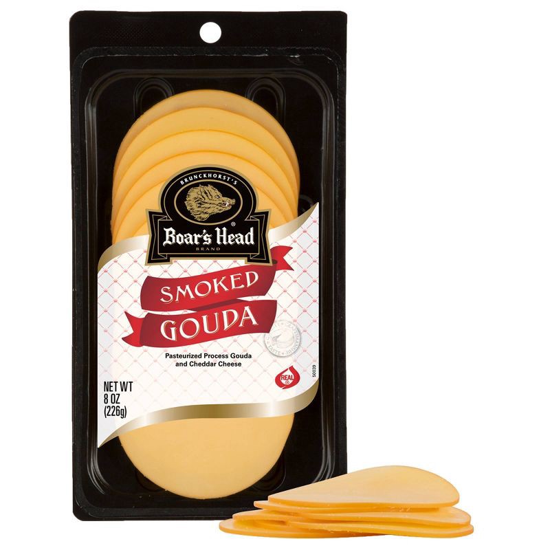 slide 5 of 5, Boar's Head Smoked Gouda Cheese - 8oz, 8 oz