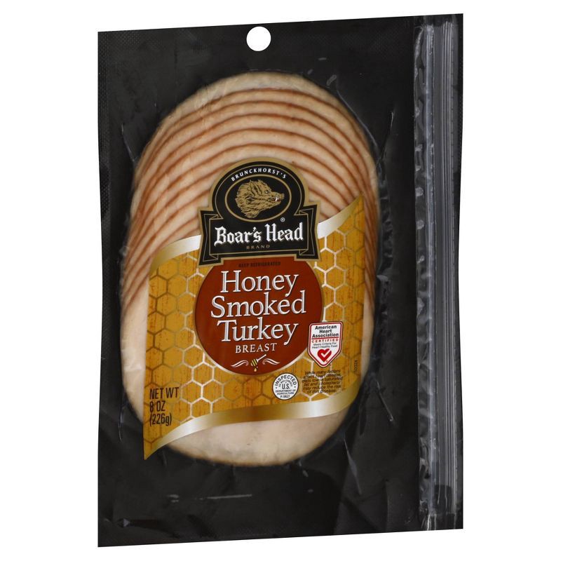 slide 2 of 7, Boar's Head Sliced Honey Smoked Turkey - 8oz, 8 oz
