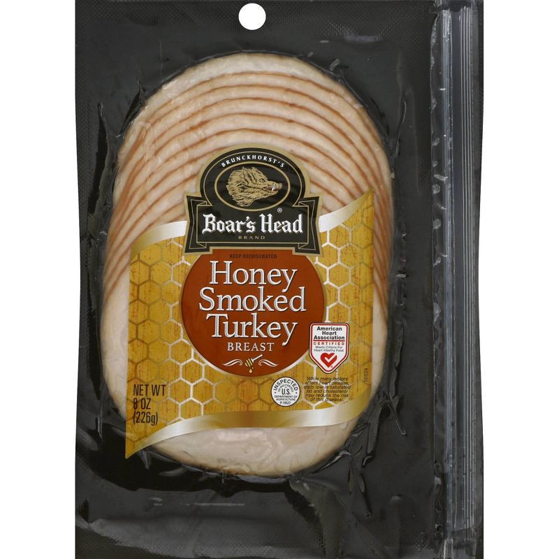 slide 1 of 7, Boar's Head Sliced Honey Smoked Turkey - 8oz, 8 oz