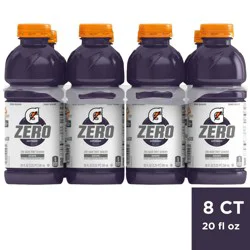 Gatorade G Zero Grape Sports Drink - 8pk/20 fl oz Bottles