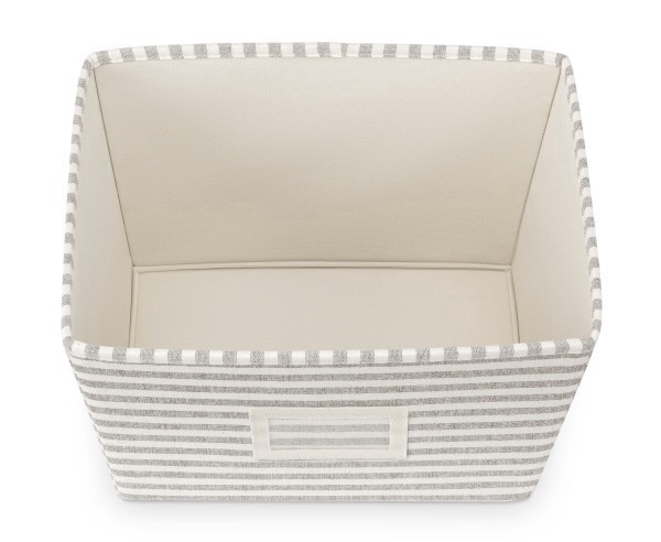 slide 7 of 13, Whitmor Wide Stripe Fabric Storage Tote 1 ea, 1 ct