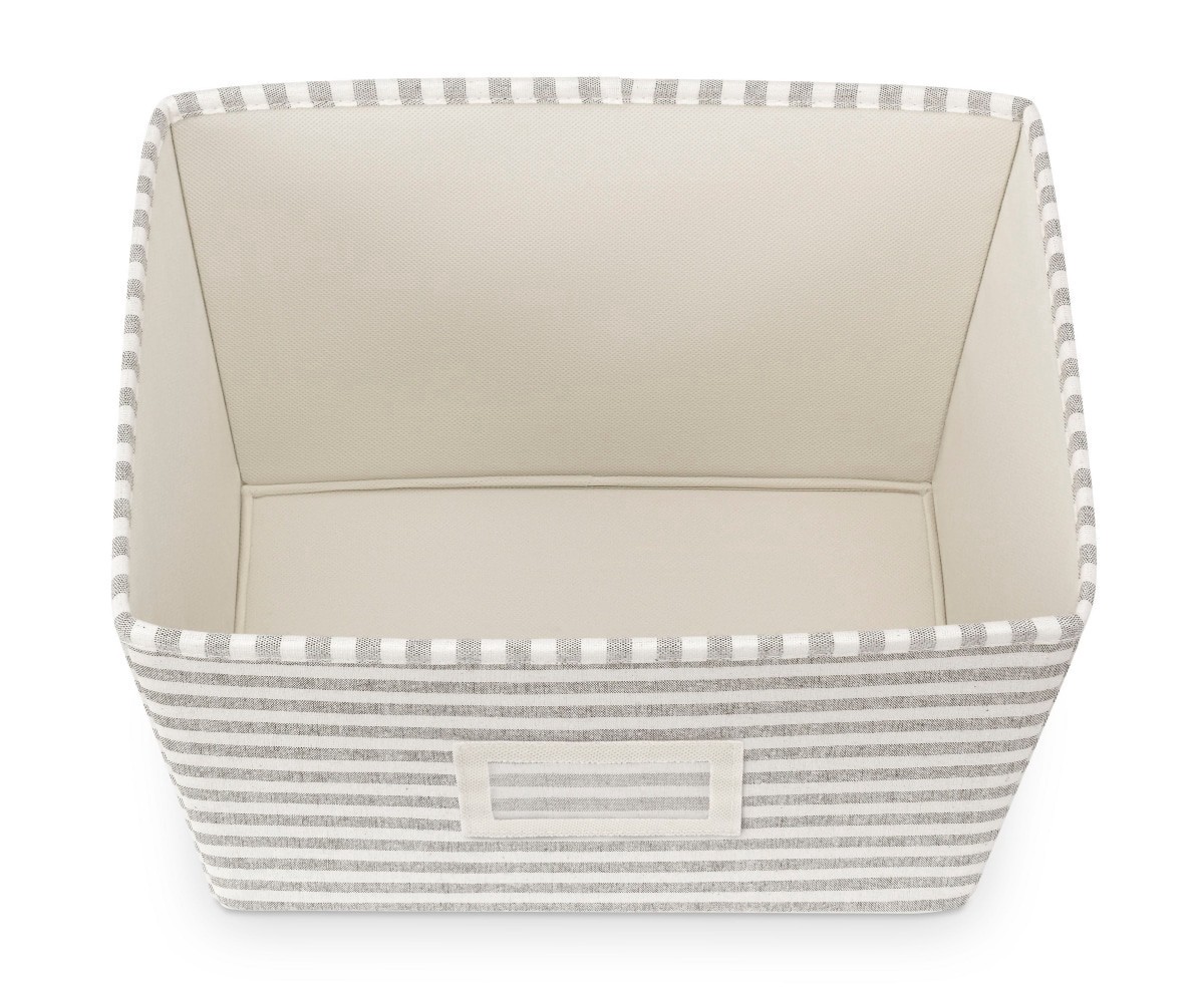 slide 12 of 13, Whitmor Wide Stripe Fabric Storage Tote 1 ea, 1 ct
