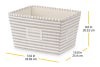 slide 8 of 13, Whitmor Wide Stripe Fabric Storage Tote 1 ea, 1 ct