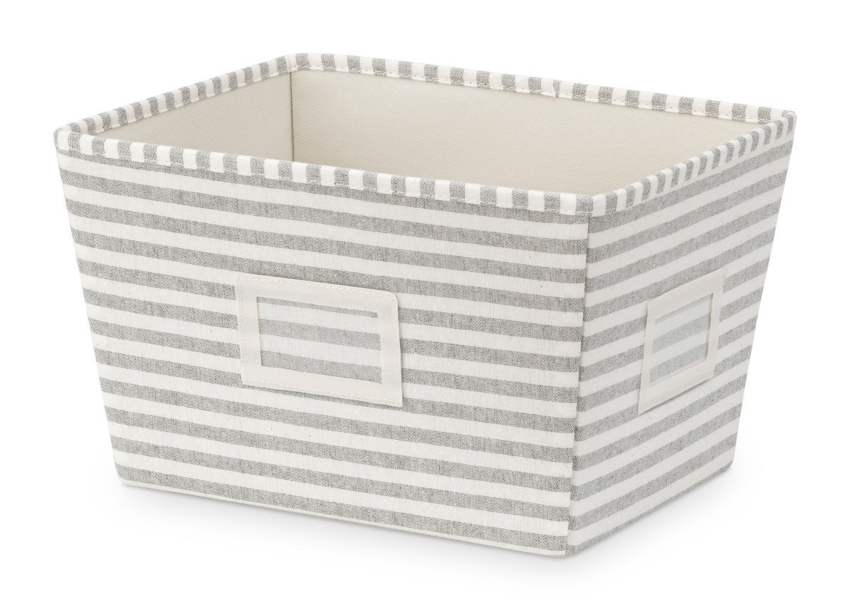 slide 1 of 13, Whitmor Wide Stripe Fabric Storage Tote 1 ea, 1 ct