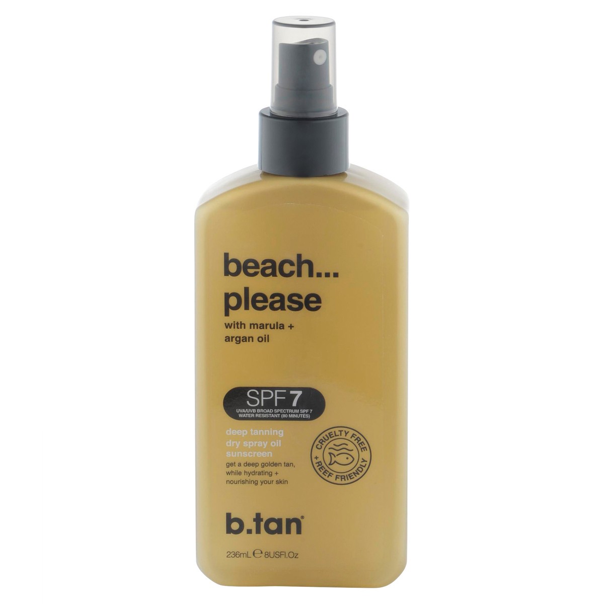 slide 8 of 13, b.tan B.Tan SPF 7 Deep Tanning Sunscreen Dry Spray Oil 8 fl oz, 8 fl oz