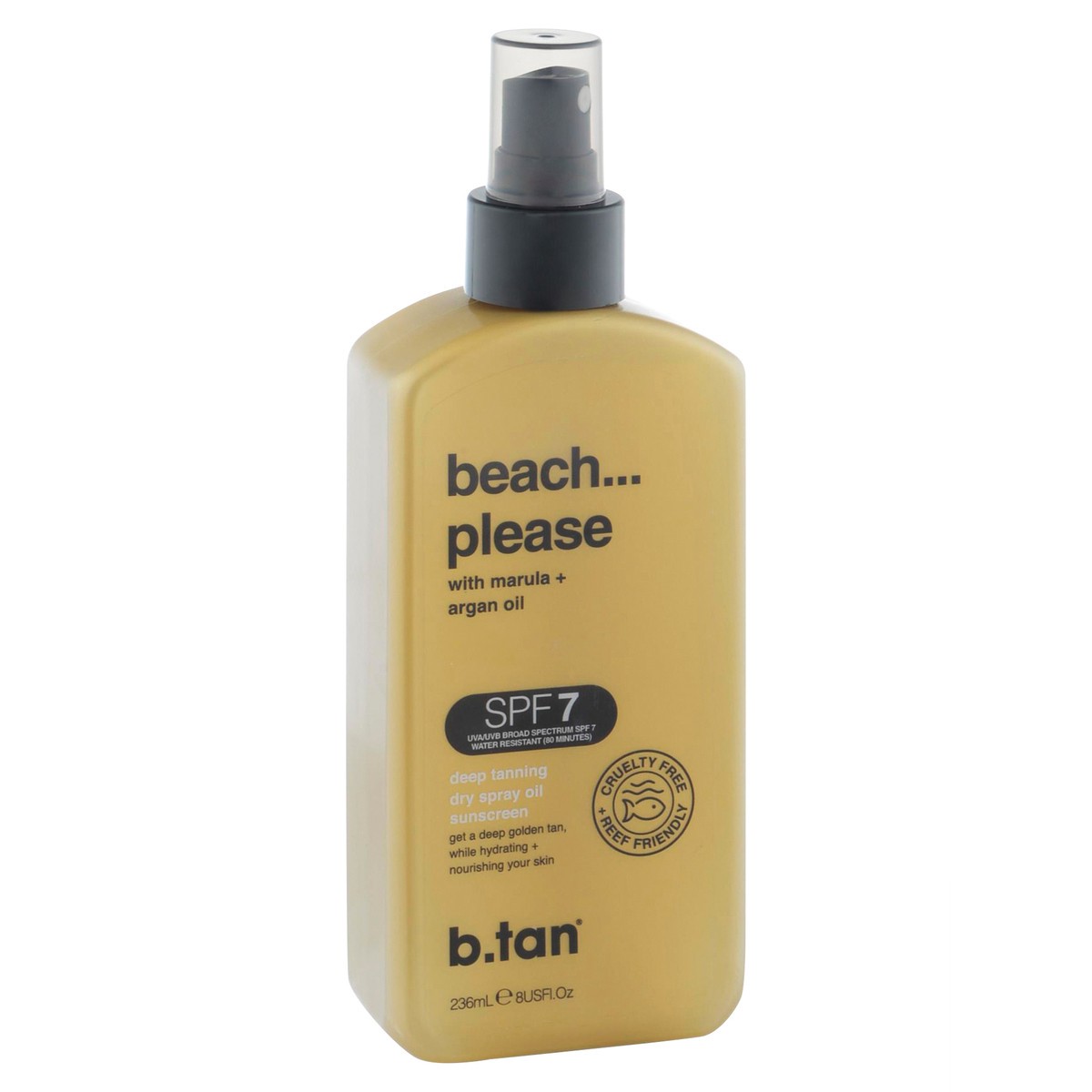 slide 9 of 13, b.tan B.Tan SPF 7 Deep Tanning Sunscreen Dry Spray Oil 8 fl oz, 8 fl oz