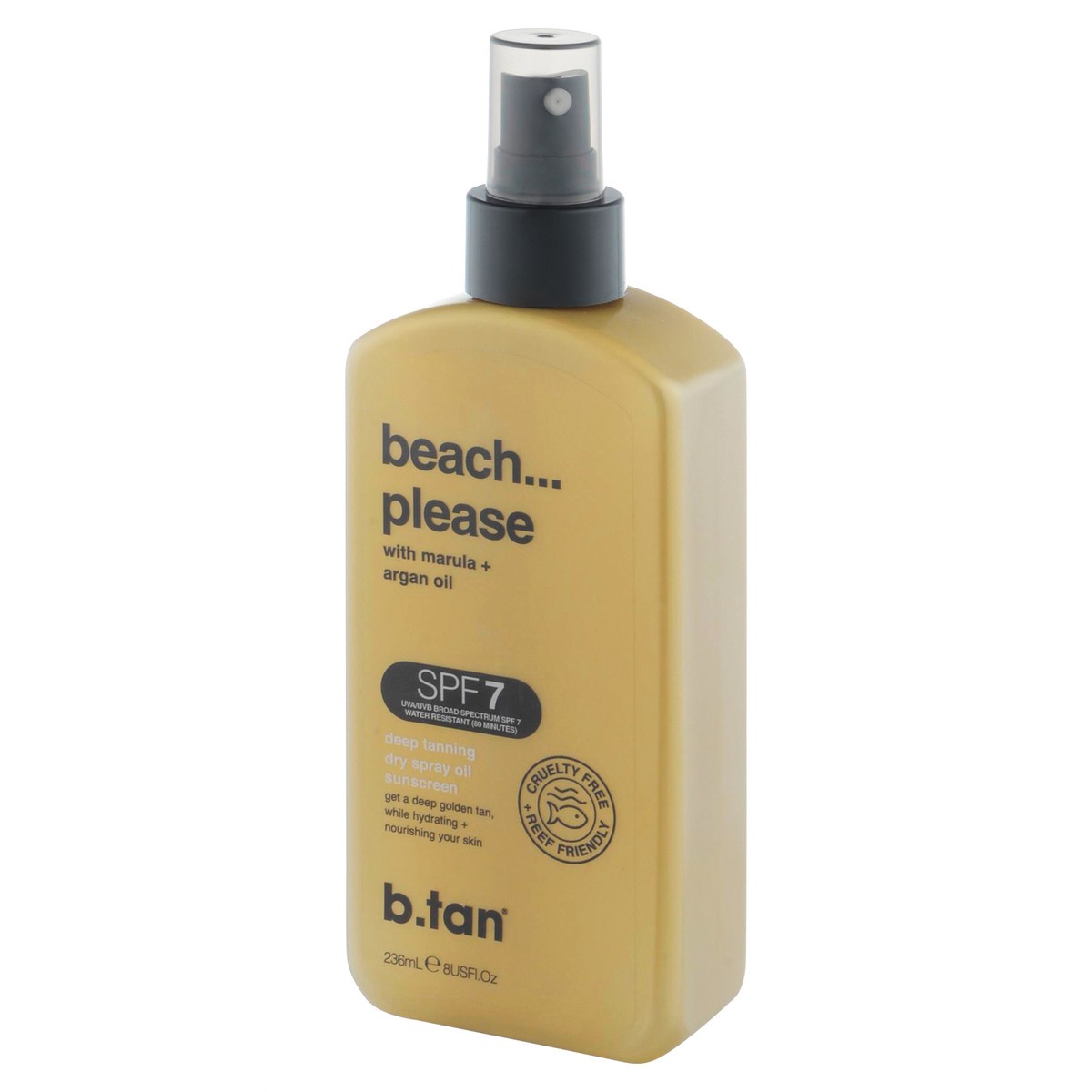 slide 10 of 13, b.tan B.Tan SPF 7 Deep Tanning Sunscreen Dry Spray Oil 8 fl oz, 8 fl oz