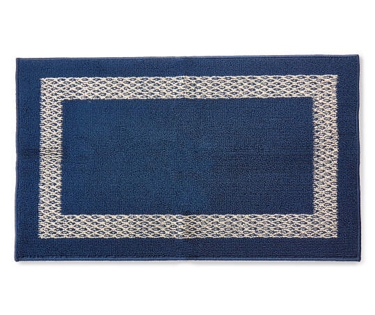 slide 1 of 1, Broyhill Double Border Navy Accent Rug, (27" x 45")