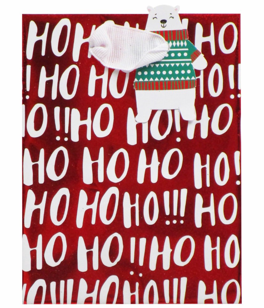 slide 1 of 1, Holiday Home Ho Ho Ho Holiday Gift Bag, 1 ct