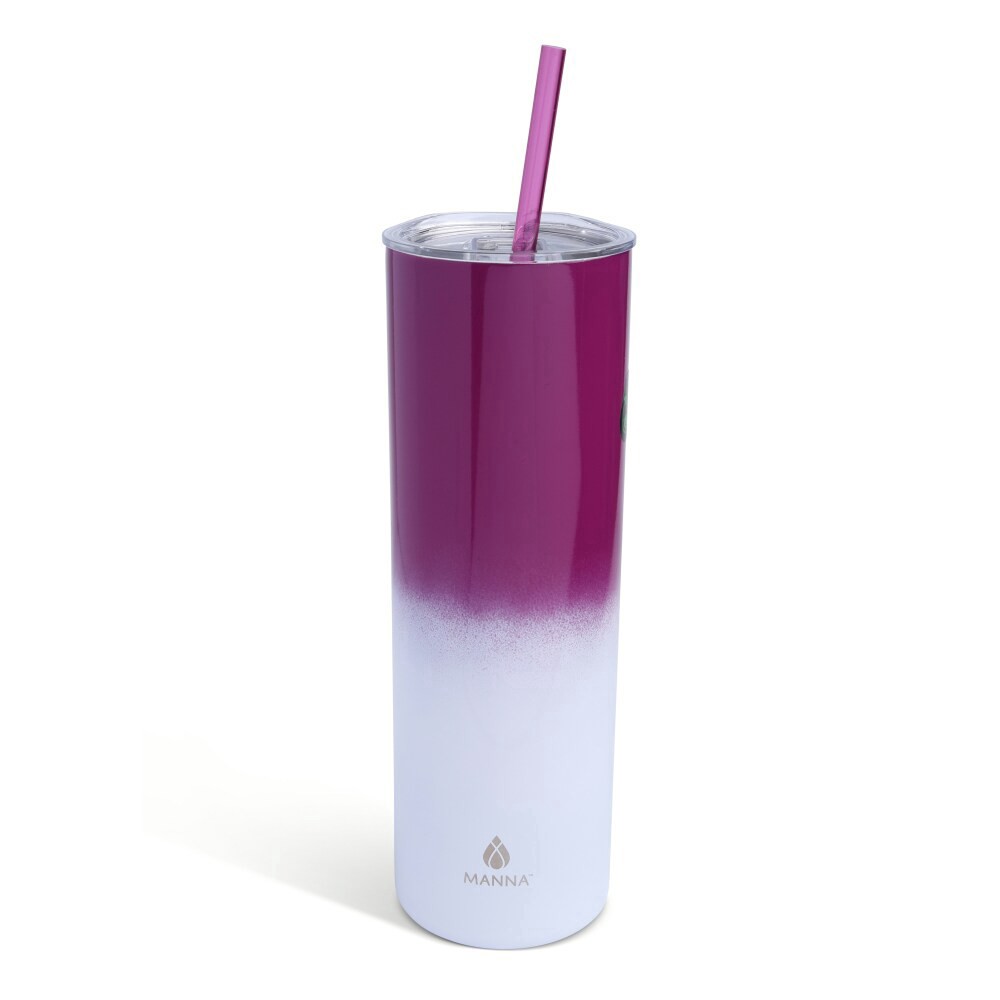 slide 2 of 4, Manna Stainless Steel Skinny Tumbler - Purple Ombre, 30 oz