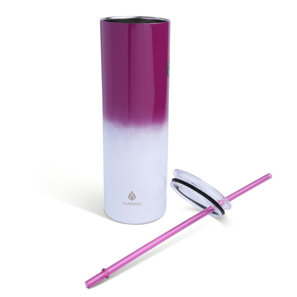 slide 3 of 4, Manna Stainless Steel Skinny Tumbler - Purple Ombre, 30 oz