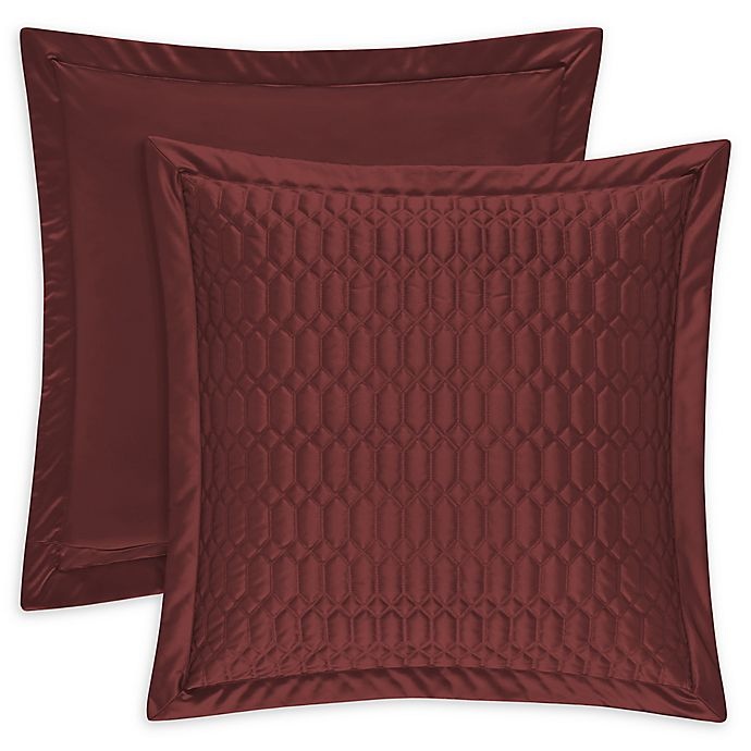 slide 1 of 1, J. Queen New York Satinique Quilted European Pillow Sham, 1 ct