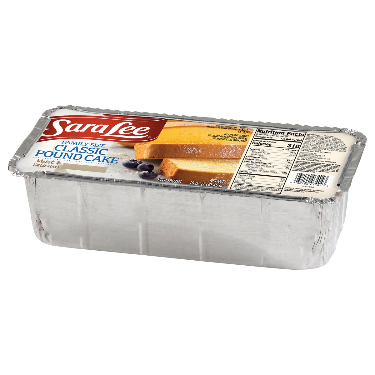 slide 7 of 7, Sara Lee Pound Cake Family Classic 16oz, 16 oz