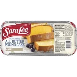 Sara Lee Frozen Family Size All Butter Pound Cake - 16oz