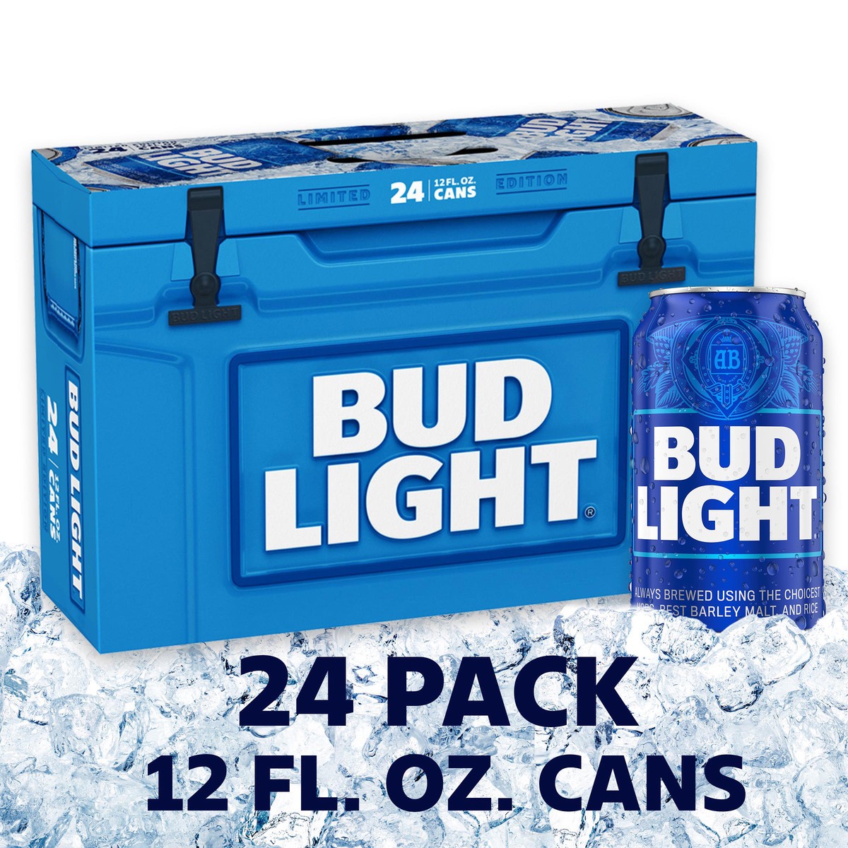 slide 1 of 9, Bud Light Beer, 24 Pack Beer, 12 FL OZ Cans, 4.2% ABV, 288 fl oz