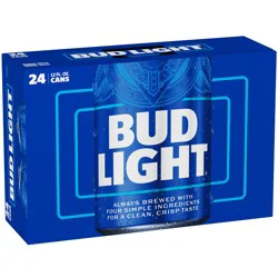 Bud Light Beer, 24 Pack Beer, 12 FL OZ Cans, 4.2% ABV