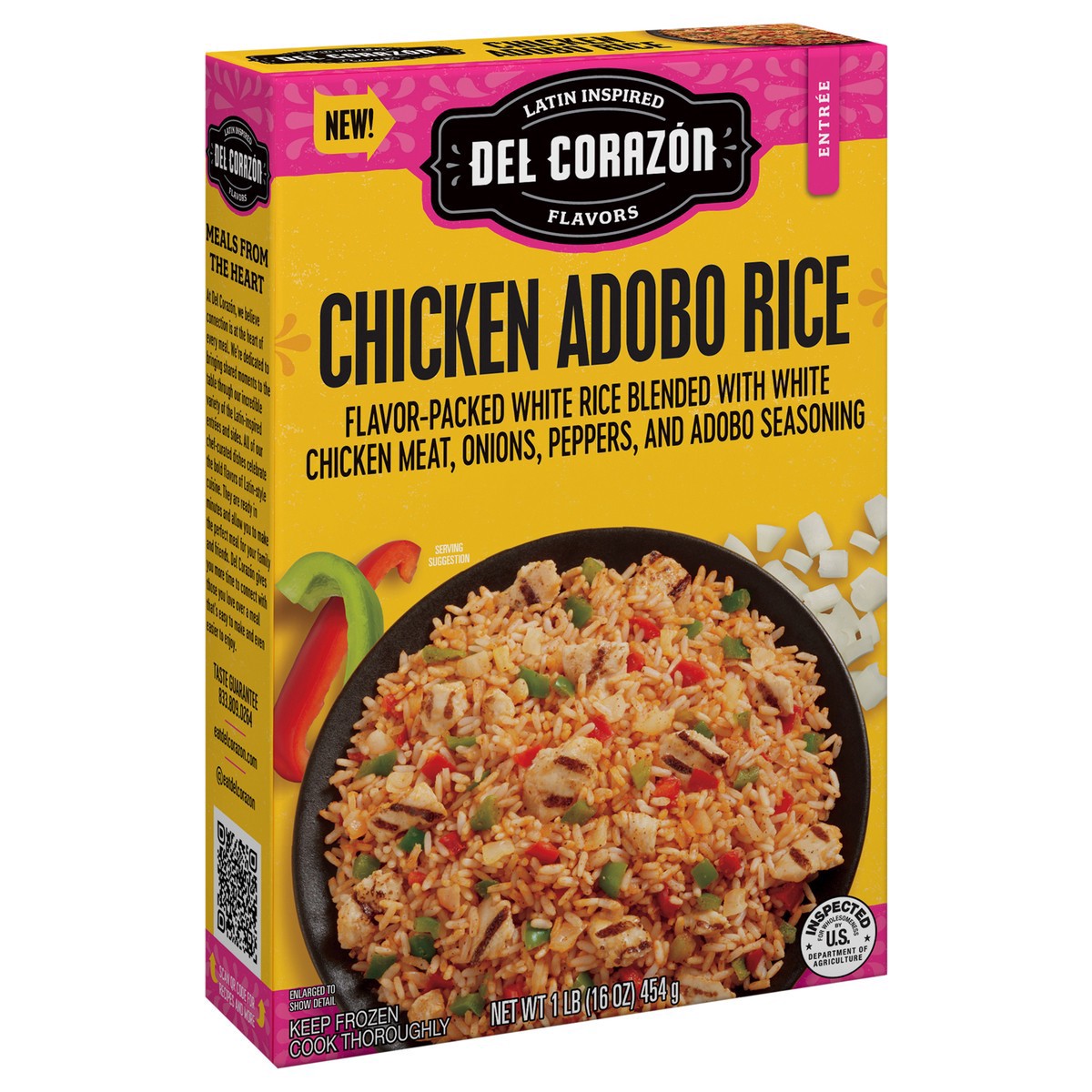 slide 10 of 14, Del Corazón Chicken Adobo Rice Meal, 16oz (Frozen), 1 lb