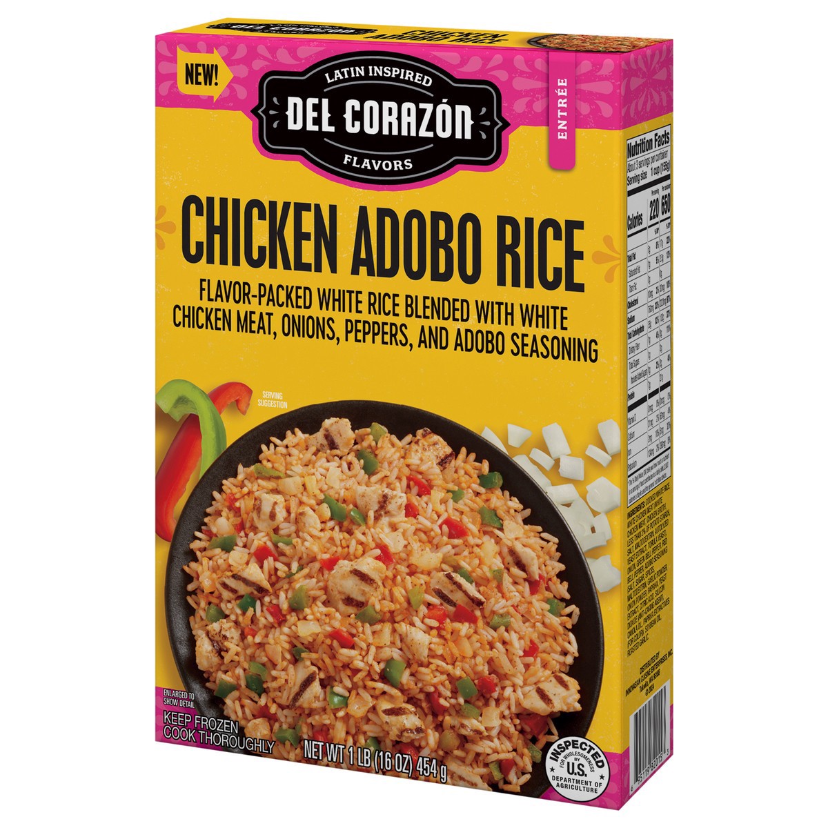 slide 9 of 14, Del Corazón Chicken Adobo Rice Meal, 16oz (Frozen), 1 lb