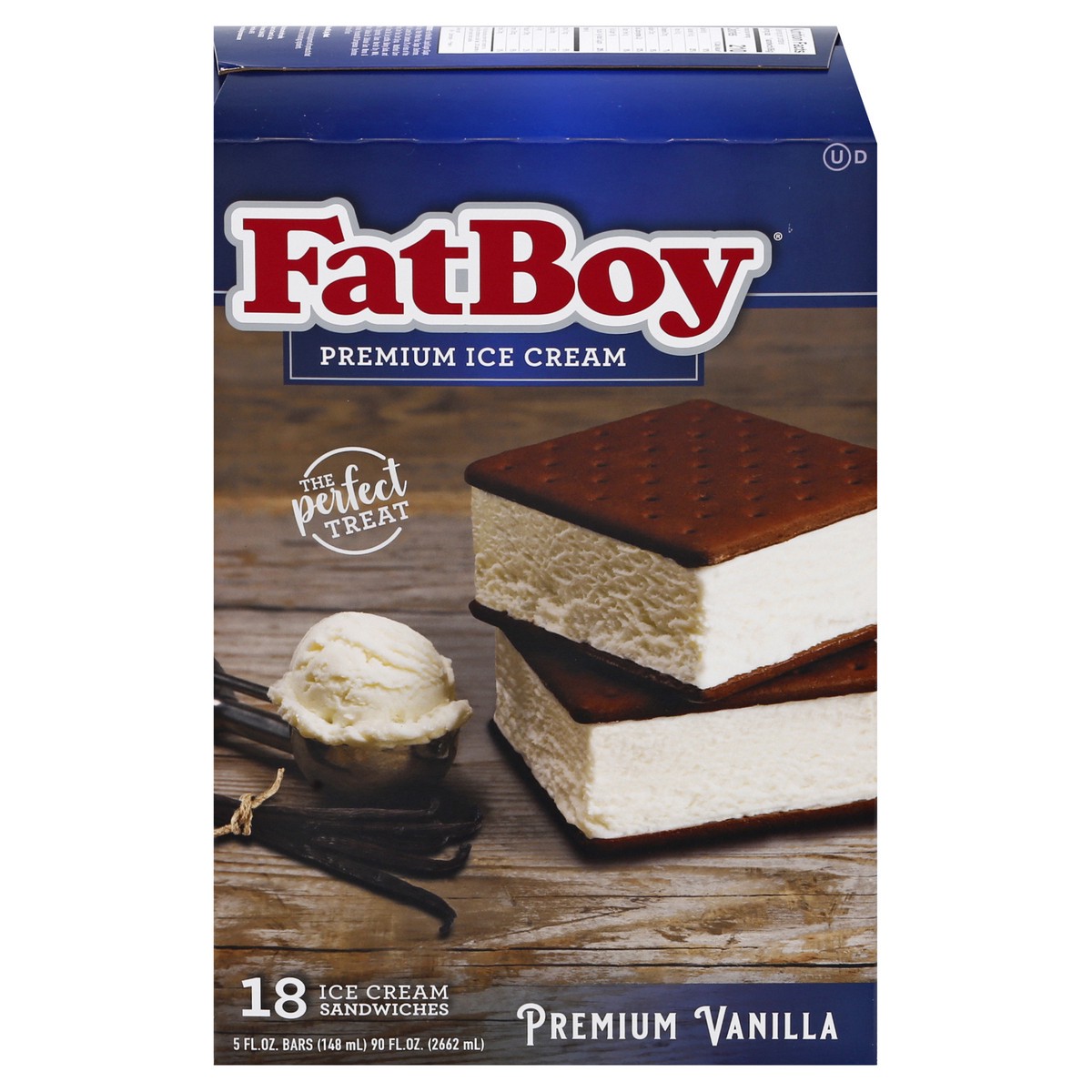 slide 1 of 10, Fat Boy Vanilla Sandwich, 18 ct
