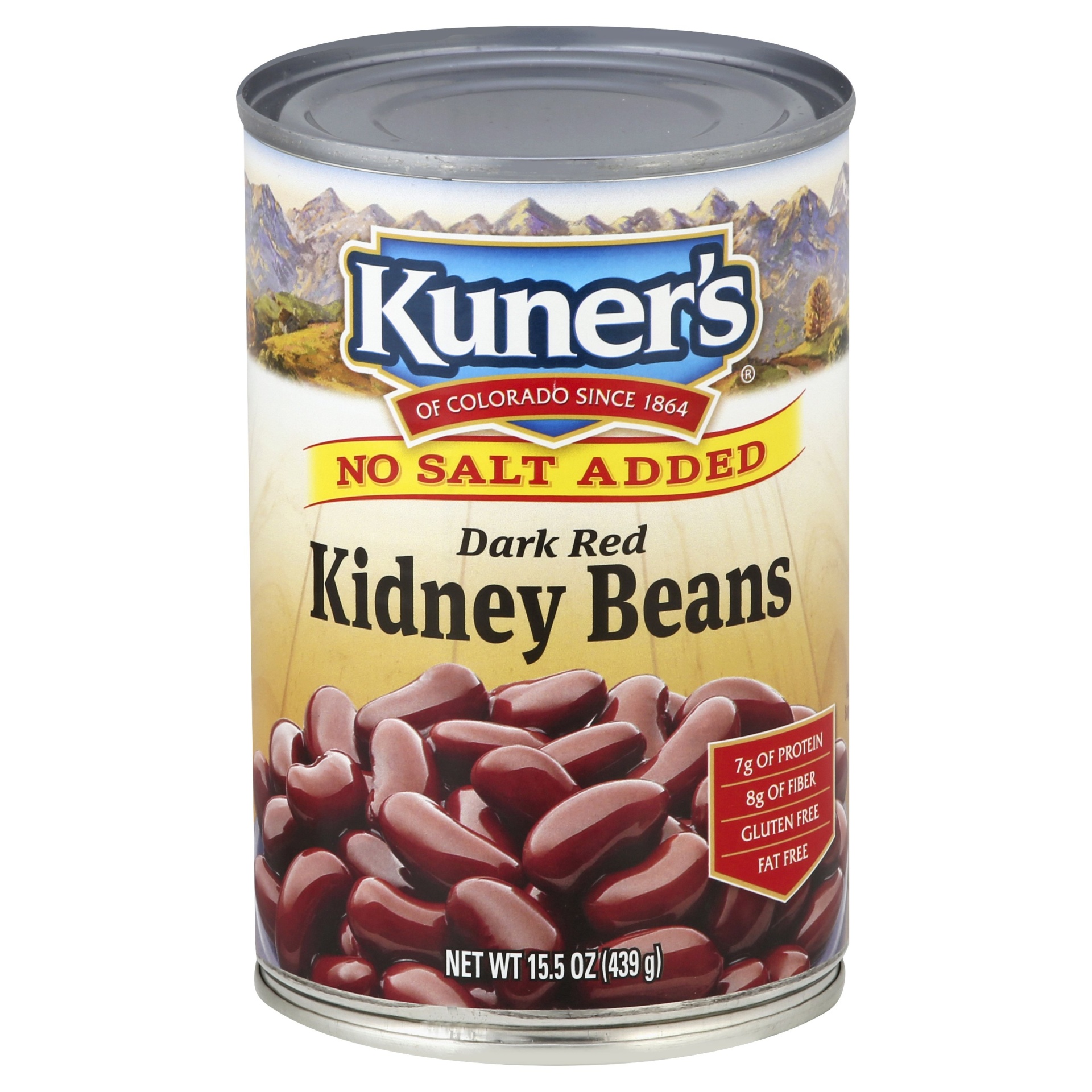 slide 1 of 1, Kuner's No Salt Added Dark Red Kidney Beans, 15 oz