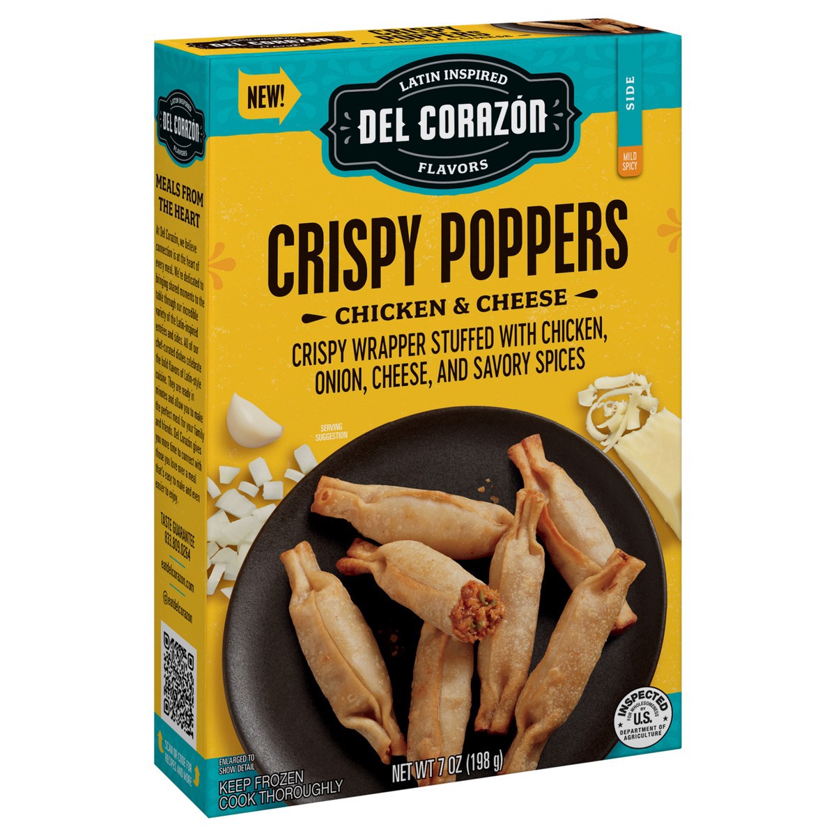 slide 2 of 13, Del Corazón Crispy Poppers - Chicken & Cheese, 7 oz