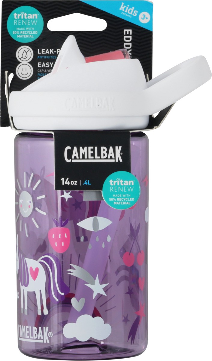 slide 5 of 11, CamelBak Eddy+ 14 Ounce Kids 3+ Unicorn Party Water Bottle 1 ea, 1 ea