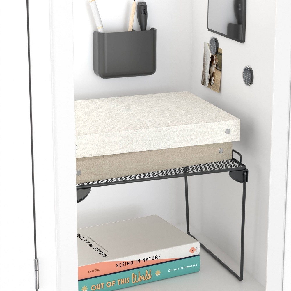 slide 3 of 3, U Brands 8" Mesh Locker Shelf - Gray, 1 ct