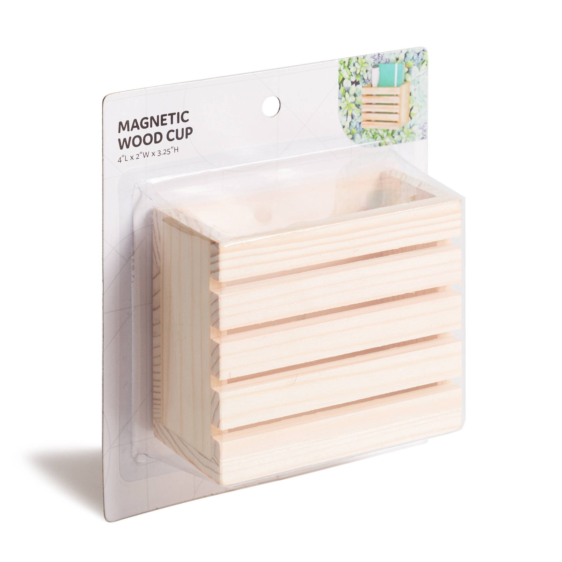 slide 1 of 3, U Brands U-Brands Small Magnetic Wood Locker Cup, 1 ct