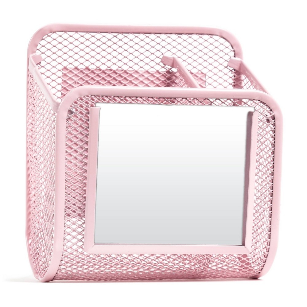 slide 2 of 3, U Brands U-Brands Magnetic Mesh Mirror Locker Cup - Pink, 1 ct