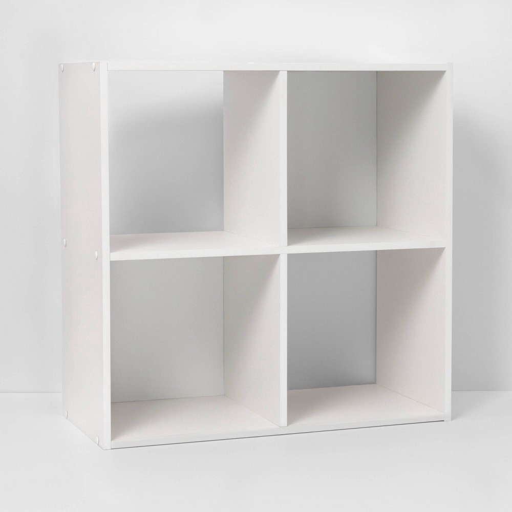 slide 3 of 6, 4 Cube Decorative Bookshelf White - Room Essentials, 1 ct