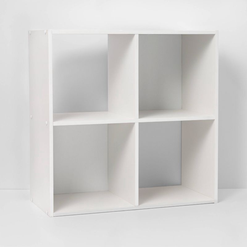 slide 3 of 6, 4 Cube Decorative Bookshelf White - Room Essentials™, 1 ct