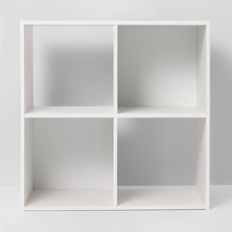 slide 1 of 6, 4 Cube Decorative Bookshelf White - Room Essentials™, 1 ct