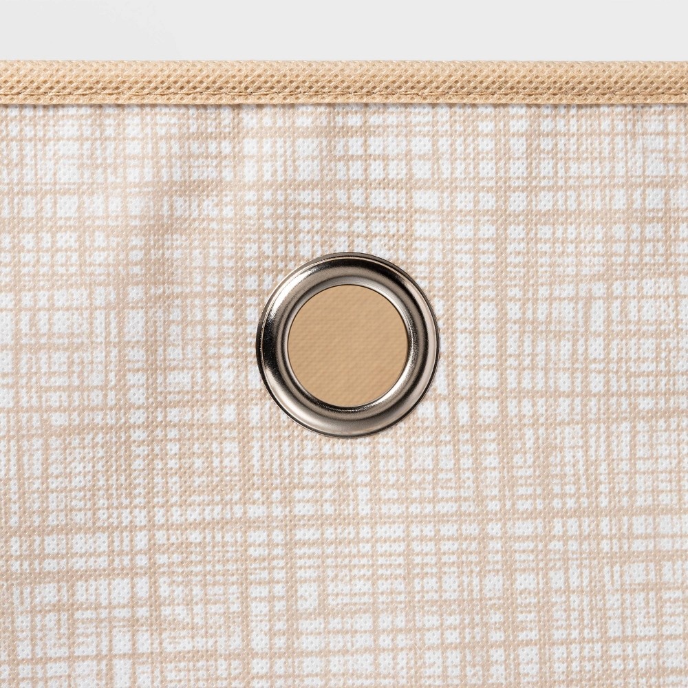 slide 2 of 4, 11" Fabric Cube Storage Bin Cross Hatched Tan - Room Essentials, 1 ct
