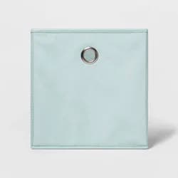 11" Fabric Cube Storage Bin Mint - Room Essentials™: Square, Folds Flat, 11 Inch System Compatible, Decorative