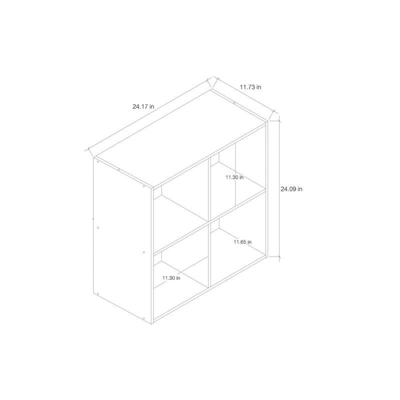 slide 6 of 6, 4 Cube Decorative Bookshelf Brown - Room Essentials™, 1 ct