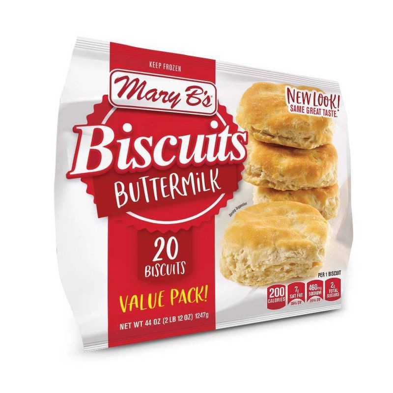 slide 3 of 3, Mary B's Frozen Buttermilk Biscuits - 44oz/20ct, 44 oz, 20 ct