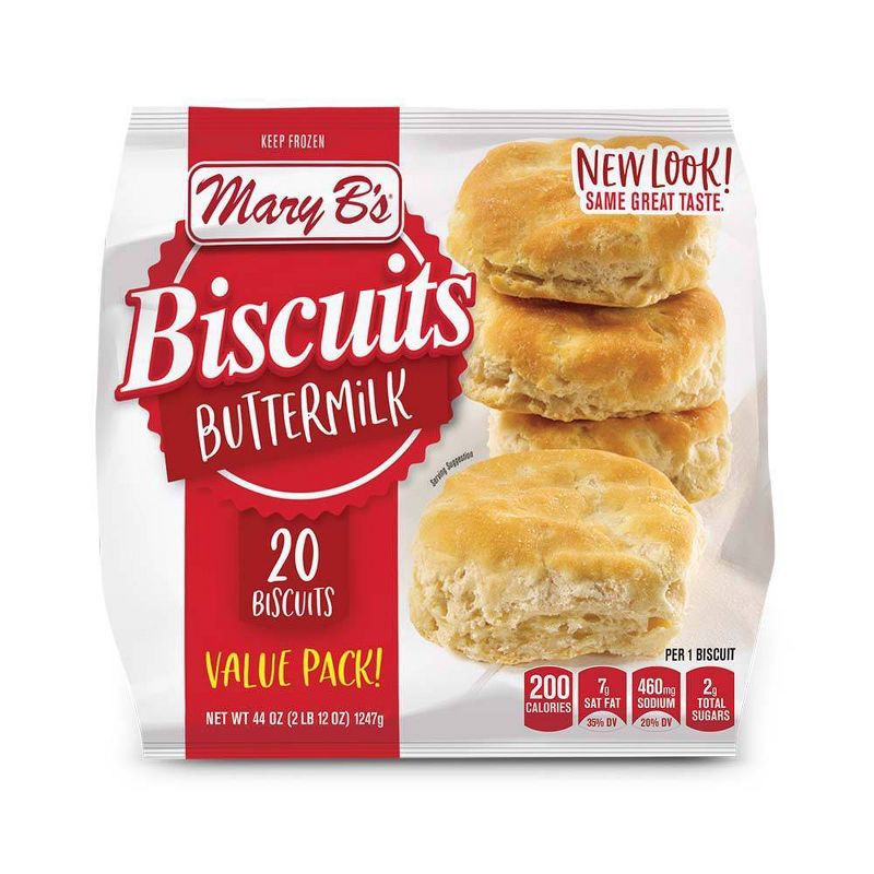 slide 1 of 3, Mary B's Frozen Buttermilk Biscuits - 44oz/20ct, 44 oz, 20 ct