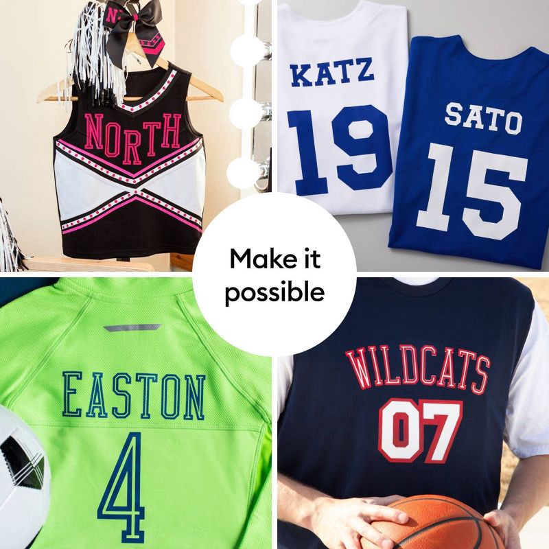 slide 3 of 7, Cricut SportFlex Iron-On Transfer - White: Heat Transfer Vinyl for Polyester & Nylon, 11.8" x 24", 1 ct