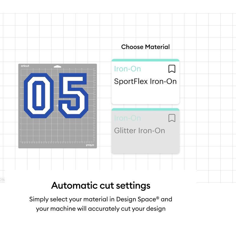 slide 4 of 7, Cricut SportFlex Iron-On Transfer - White: Heat Transfer Vinyl for Polyester & Nylon, 11.8" x 24", 1 ct