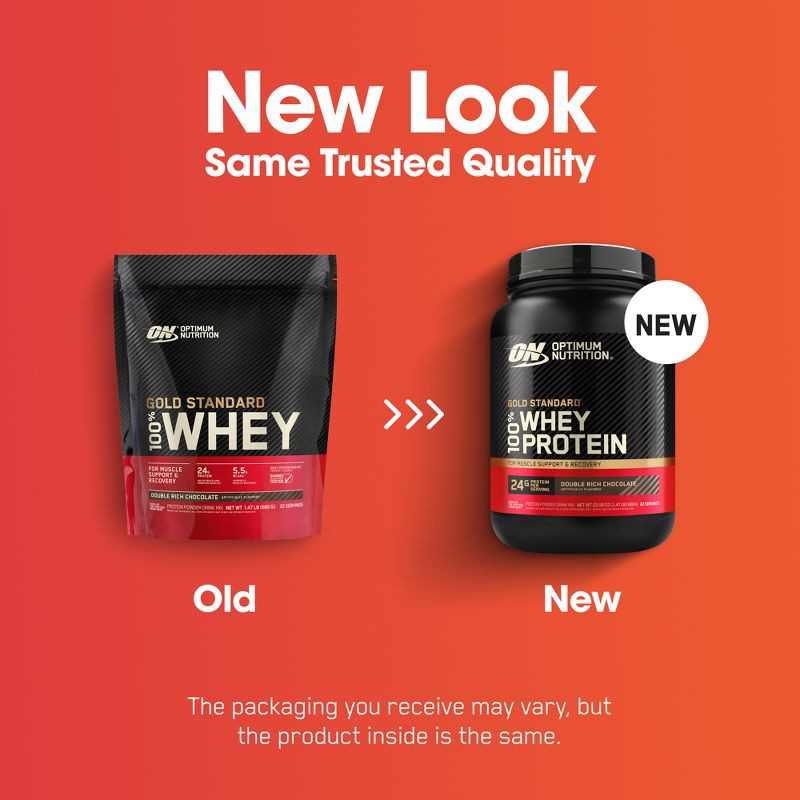 slide 14 of 15, Optimum Nutrition Gold Standard 100% Whey Protein Powder - Double Rich Chocolate - 22 Servings - 23.59oz, 22 servings, 23.59 oz