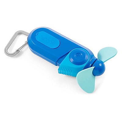 slide 1 of 1, O2COOL Blue Sports Misting Carabiner Fan, 6.88 x 3.62 in