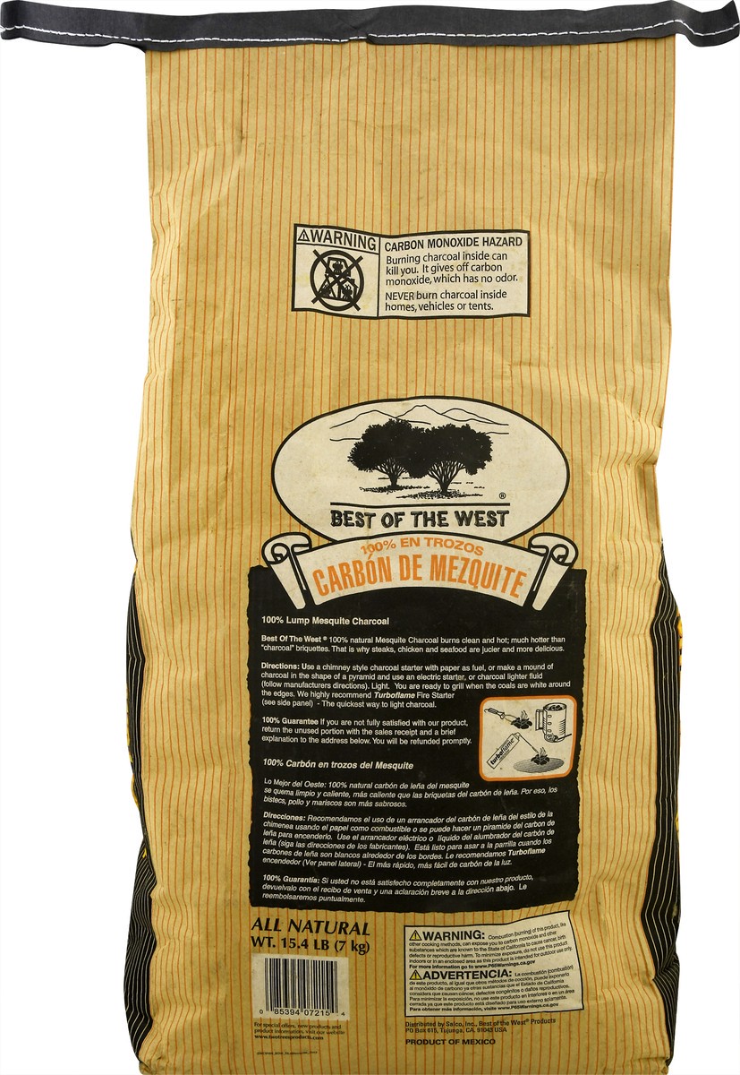 slide 8 of 9, Best of the West 100% Lump Mesquite Charcoal 15.4 lb, 15.4 lb