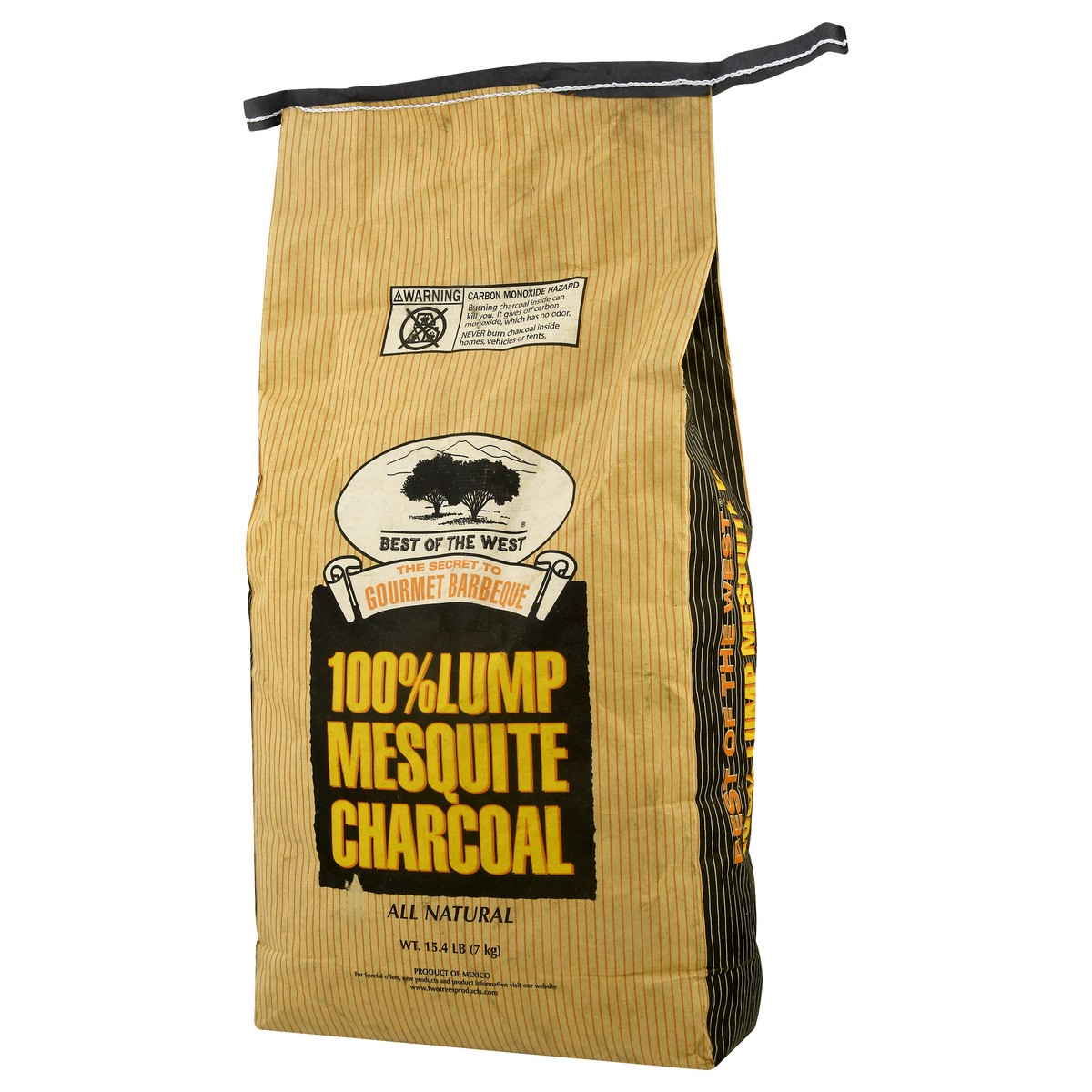 slide 1 of 9, Best of the West 100% Lump Mesquite Charcoal 15.4 lb, 15.4 lb