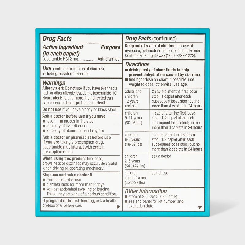 slide 3 of 6, Loperamide Anti-Diarrheal Caplets - 24ct - up&up™, 24 ct